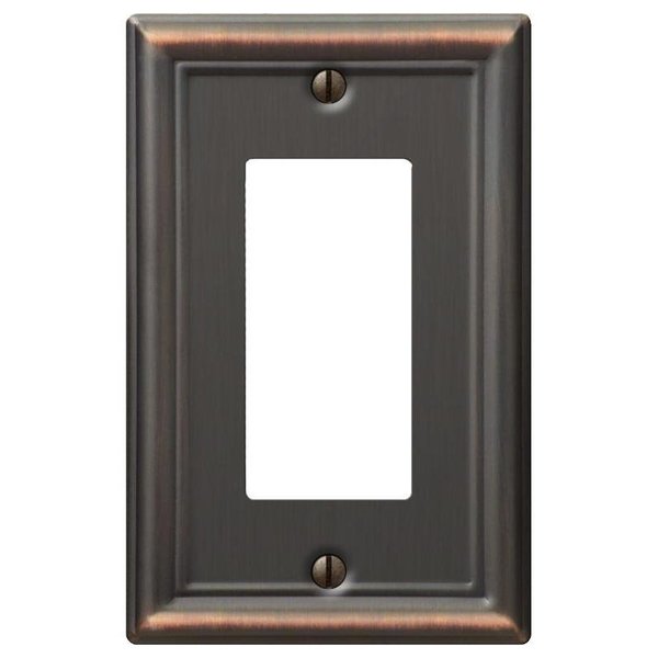 Amertac Switch Wallplate, 1 Gang, Steel, Aged Bronze 149RDB